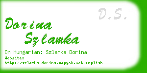 dorina szlamka business card